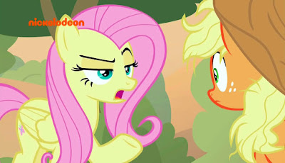 Fluttershy taking no messing from Applejack