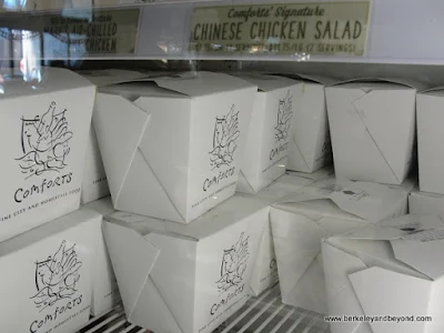 packaged Chinese chicken salad in refrigerator at Comforts in San Anselmo, California