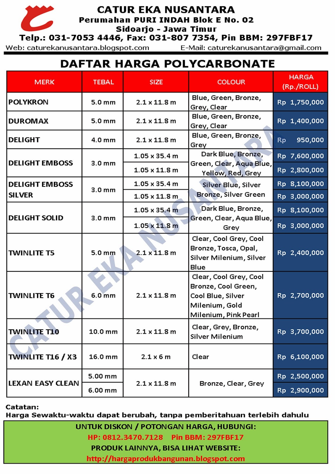 Ideas 39 Harga Polycarbonate Minimalist Home Designs