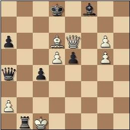 Partida de ajedrez Club Ajedrez Barcelona vs. Peña Rey Ardid de Bilbao, Torneo Postal Interclubs - 1958, posición después de 37…Tb1+