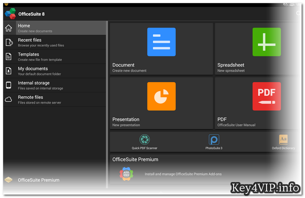 OfficeSuite 8 Premium + PDF v8.1.3137,Phần mềm đọc và sửa file Word,Excel,PowerPoint và PDF cho Android