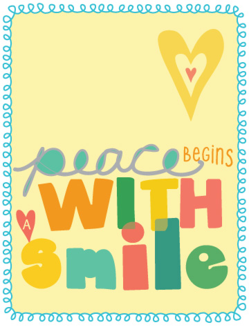 the teacher wife: peace begins with a smile