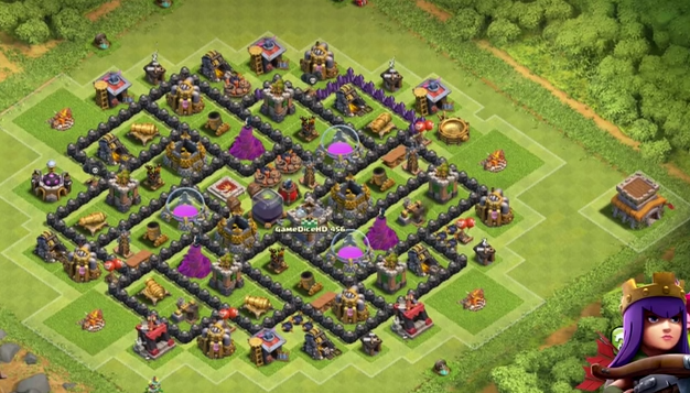 SWEEPER Best TH8 Farming Base Defense StrategyClash of Clans Town Hall 8 FA...