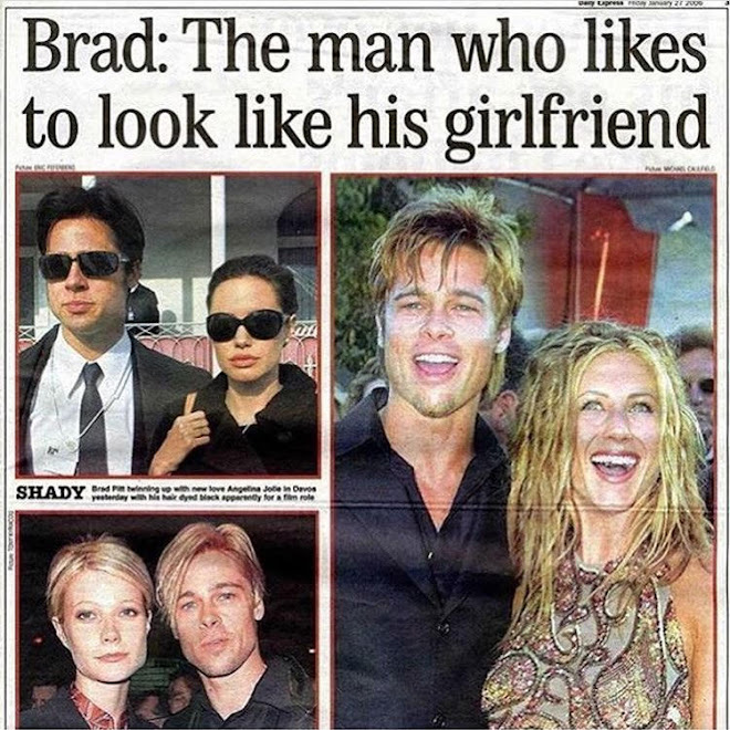 Brad Pitt Likes To Look Like His Girlfriend : ブラッド・ピットは交際する女性と同化していくカメレオン男だって、本当ですか ? !