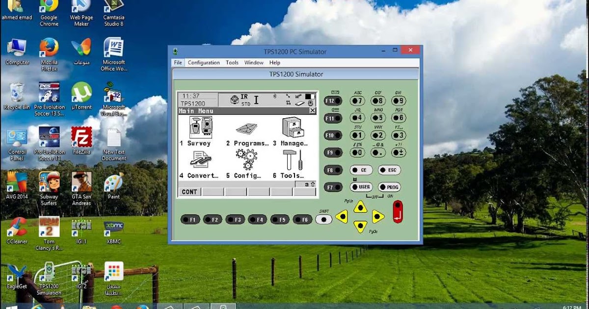 Topcon total station simulator software