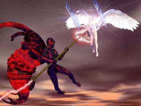 demon fight with angel how demon fight and combat with angel of God