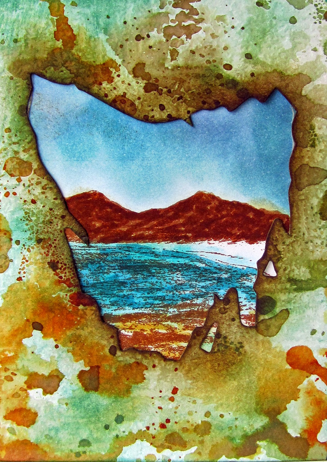 HAND MADE CARDS........ Ideas and Inspiration TASMANIA CARD