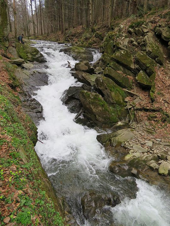 Wodospad Szepit na potoku Hylaty.