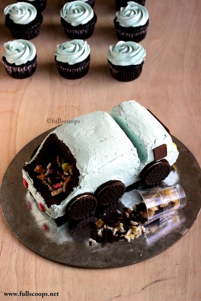 How to make a Garbage Truck Cake ~ Full Scoops - A food blog with easy ...