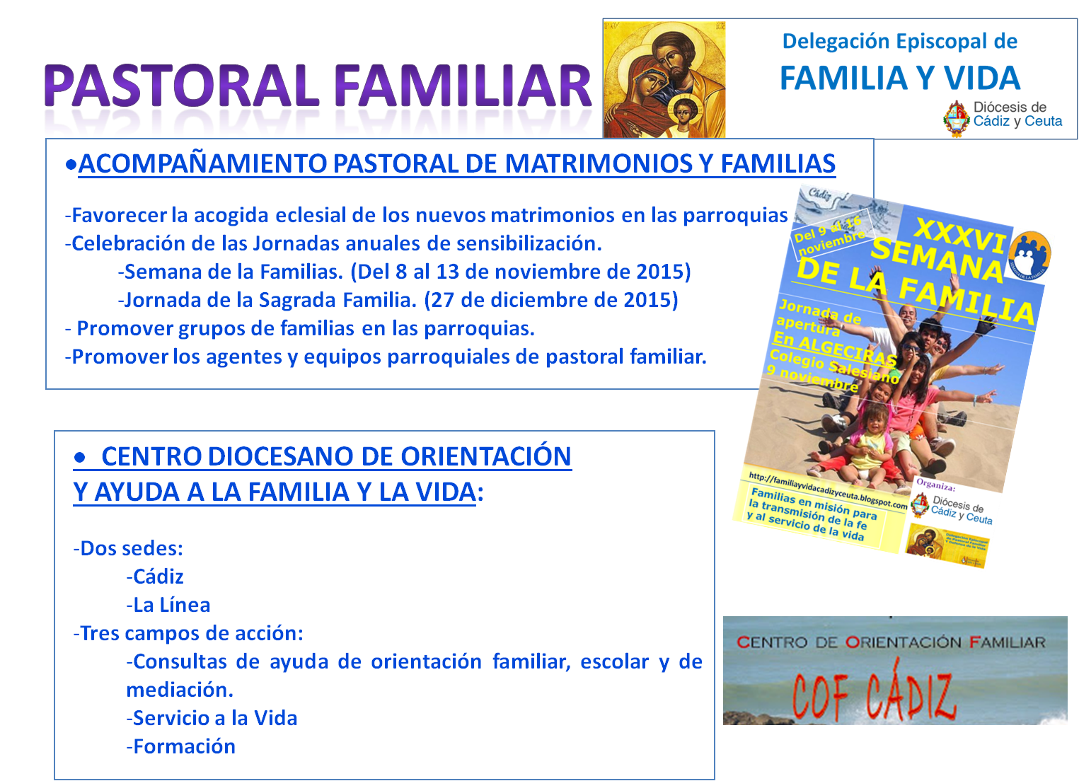 Delegación Episcopal para la Pastoral de la Familia y la Defensa de la Vida PASTORAL DE FAMILIA Delegación Episcopal para la Pastoral de la Familia y la Defensa de la Vida PASTORAL DE FAMILIA
