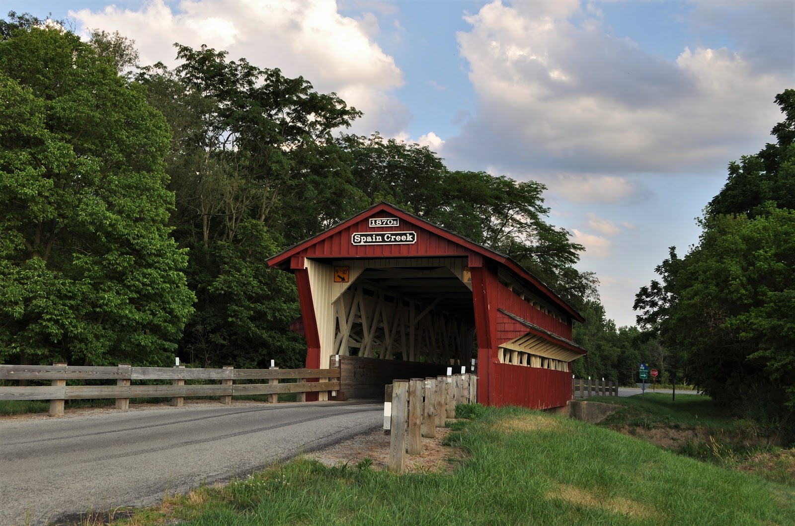 COVERED BRIDGES IN OHIO + SPAIN CREEK COVERED BRIDGE NORTH LEWISBURG