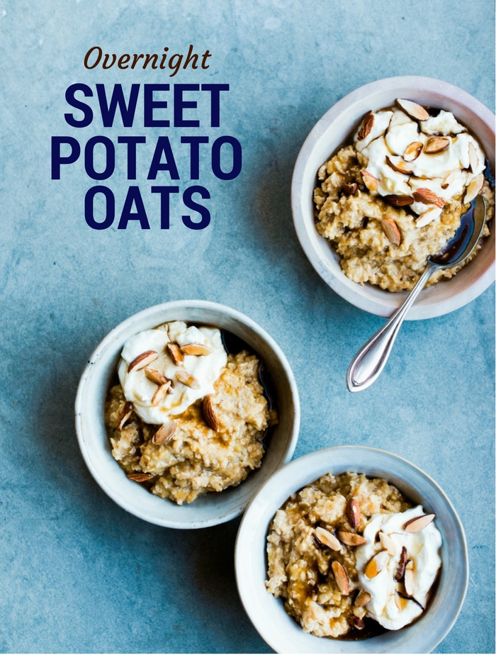 Overnight Sweet Potato Oats Tinned Tomatoes