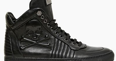 Embossed And In-Charge: Philipp Plein Embossed Skull Leather High Top ...