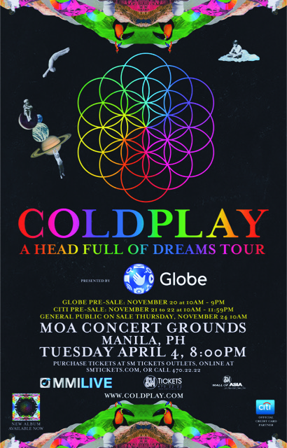 Globe pre-registration for Coldplay concert tickets closed in 6 minutes #GLOBECOLDPLAY