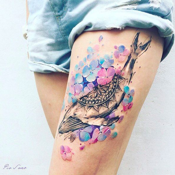 Artist Pis Saro - Psychedelic And Sketchy Tattoo Style