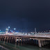 3枚の写真　サンリブの登場　貴船橋の夜景Ⅲ 〜紫川の橋〜