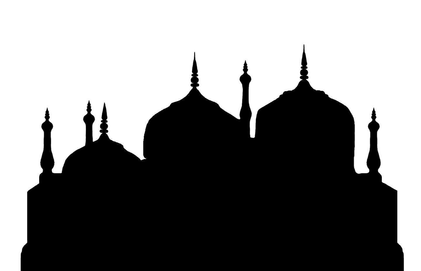 Stock Pictures Silhouettes  of Mosques 