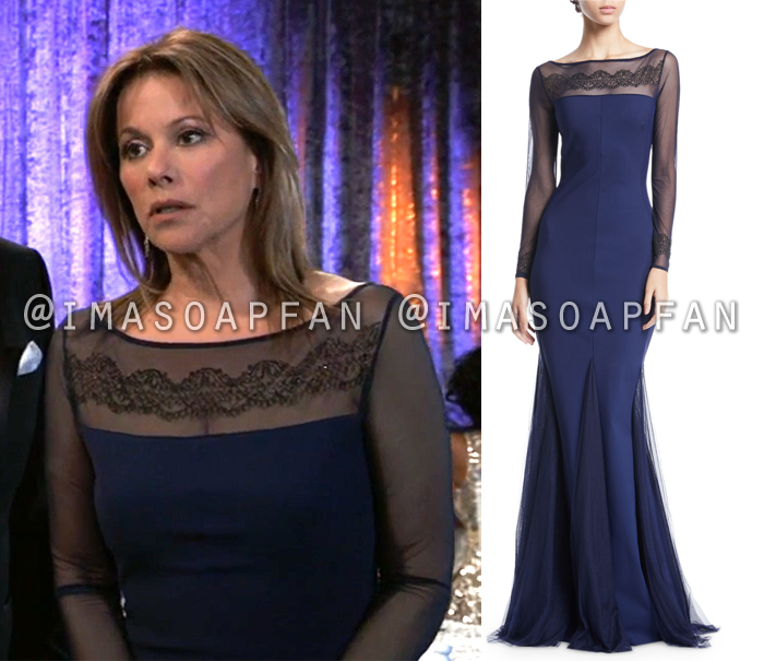 navy blue illusion dress