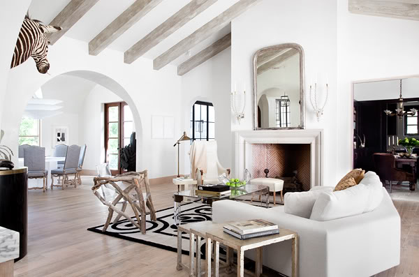 Rustic Elegant Modern Farmhouse Living Room on Hello Lovely