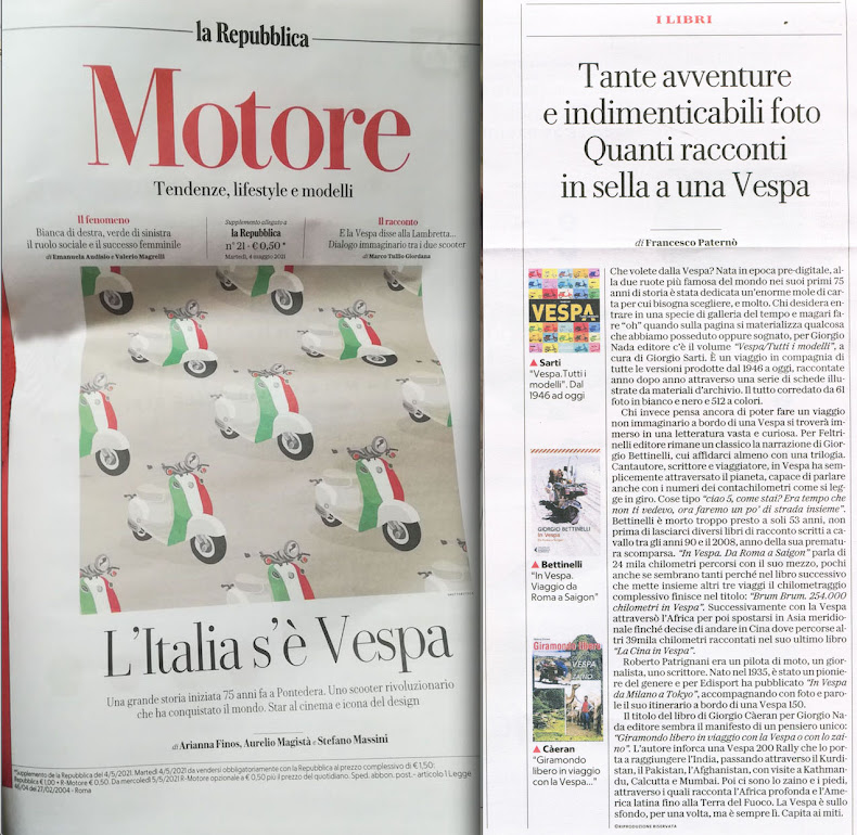 Inserto de "La Repubblica" per il 75° anniversario della Vespa.