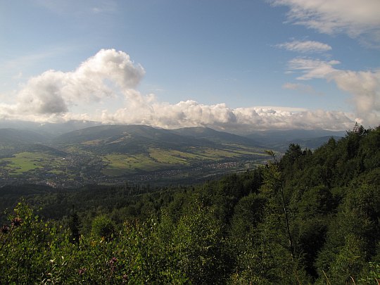 Beskid Żywiecki ze stoków Glinne. Beskid Żywiecki ze stoków Glinne.