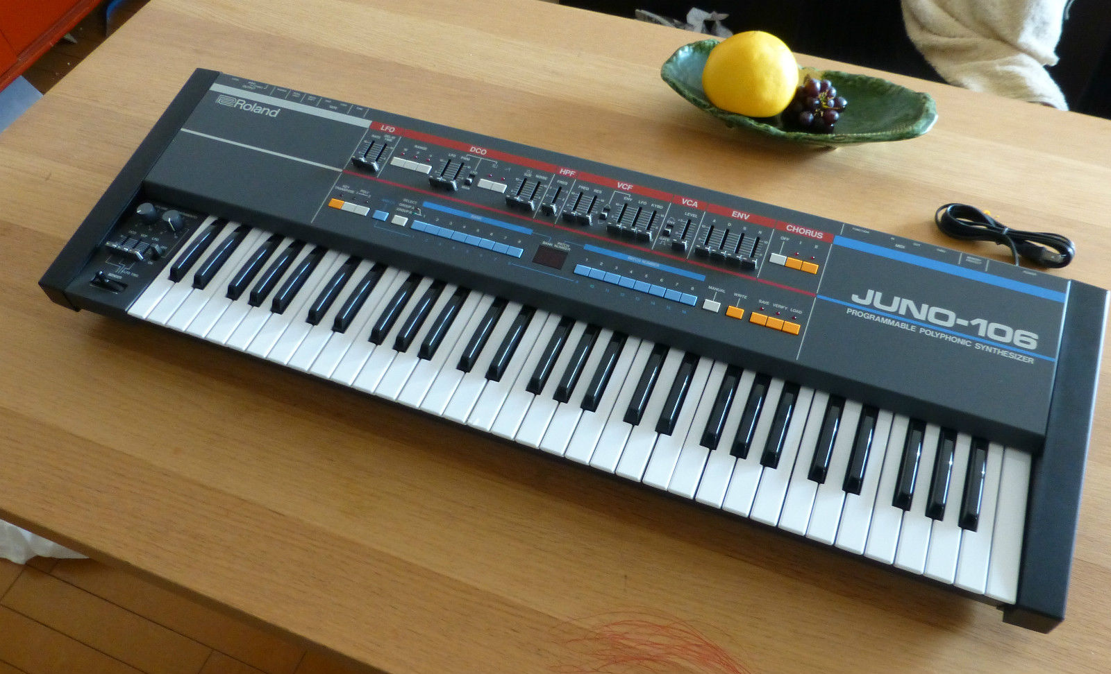 MATRIXSYNTH Roland Juno 106 Synthesizer w/ Original Case SN 440602