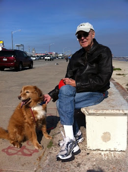 Joe and Max on the Galveston Seawall