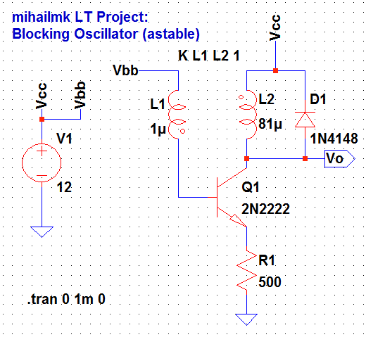 Electro Magnetic World Astable Blocking Oscillator