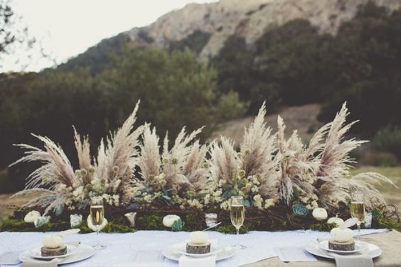 boda plumas plumeros pampa cortaderia selloana faisan perdiz