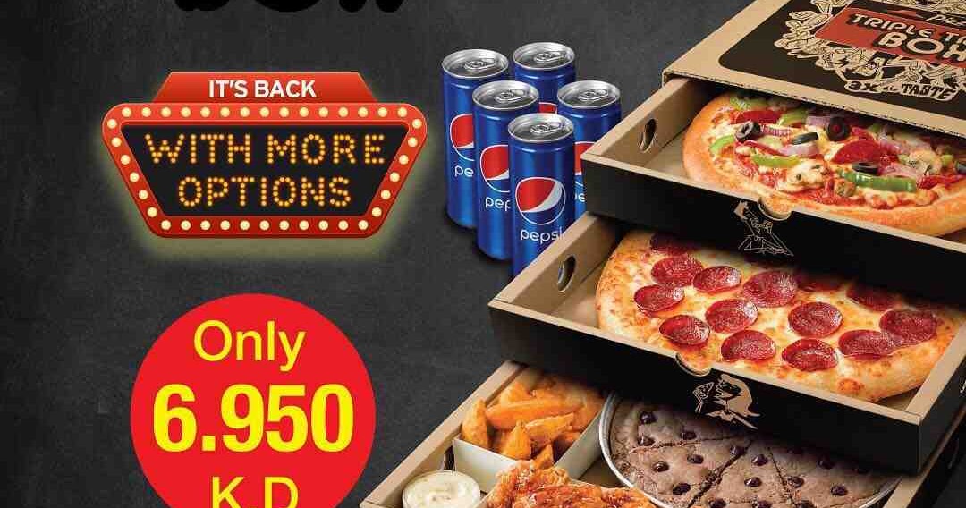 Pizza Hut Kuwait New Triple Treat Box
