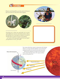 Apoyo Primaria Geografía 5to grado Bloque I Lección 1 Dónde hace calor y dónde hace frío