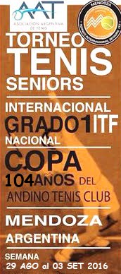 ITF SENIORS G1 - ANDINO COPA 104 AÑOS - COMIENZA EL TORNEO