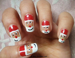 santa claus nail nails tutorial cutest till done