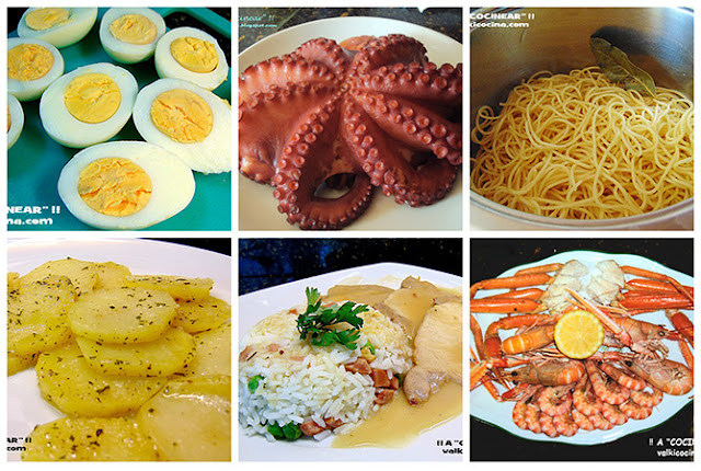 COMO COCER: PATATAS, MARISCO, PASTA, ARROZ LARGO, HUEVOS Y PULPO