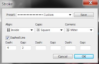 photoshop cs6 : stroke setting