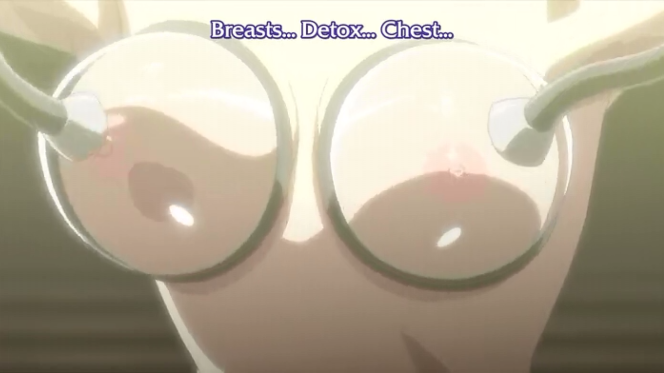 Anime boob milking