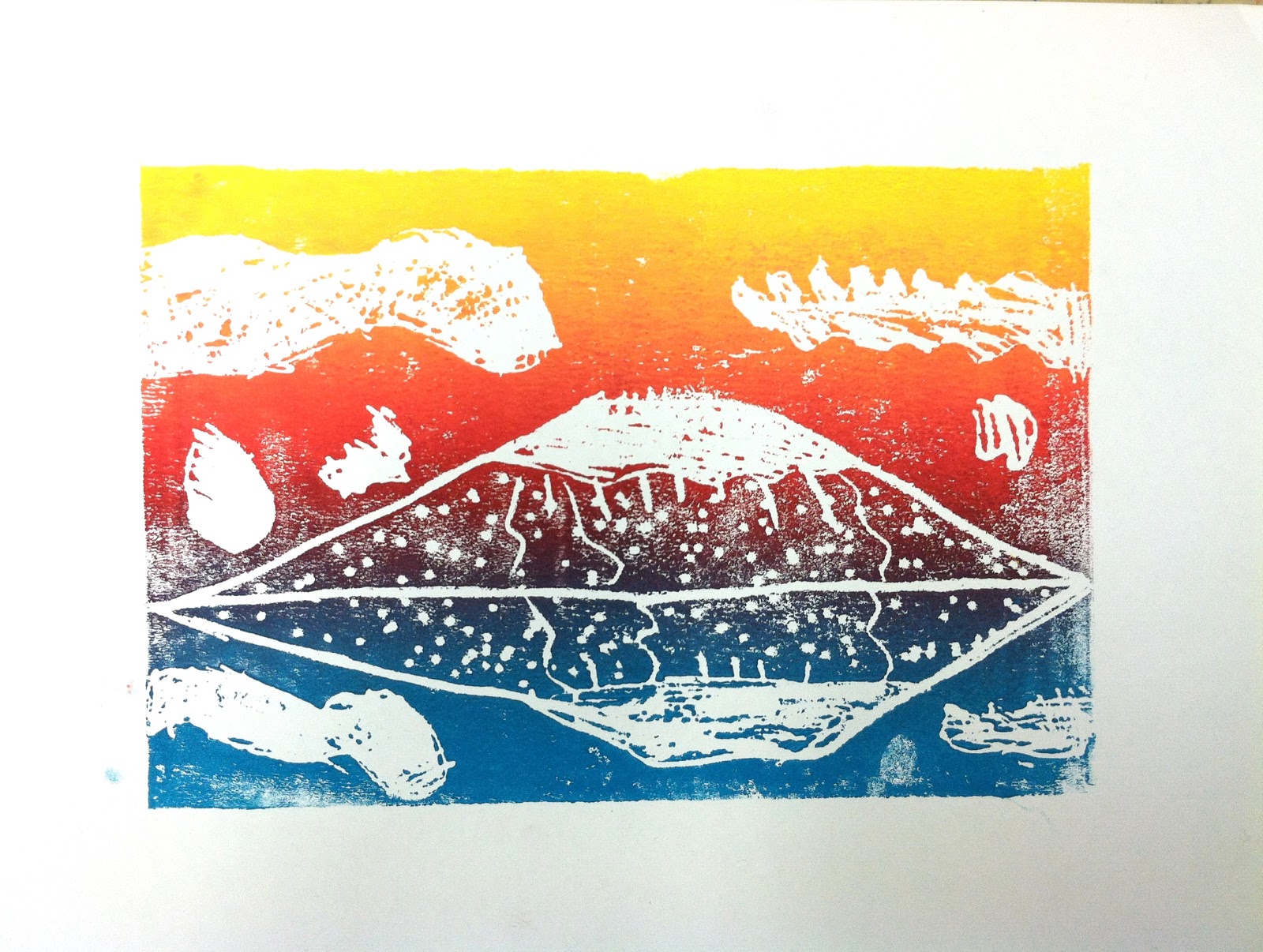 Child as Artist Second Grade Hokusai Mount Fuji Prints