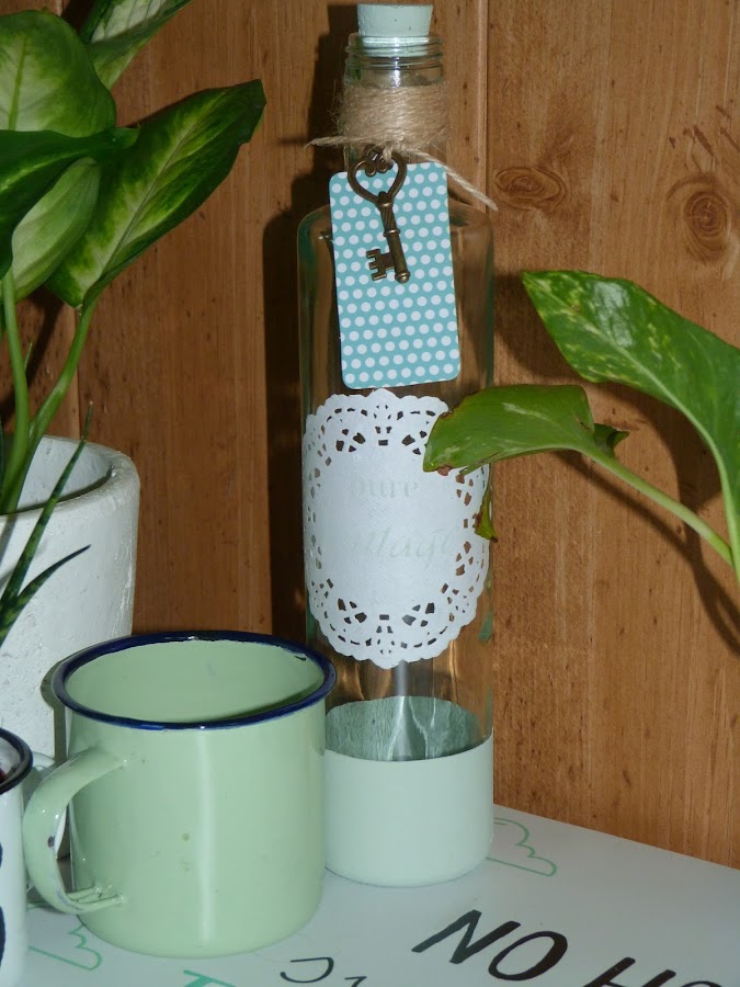 isabelvintage-vintage-botella-cristal-decorada-chalk paint