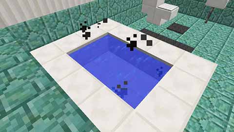 マインクラフト 湯気の出るお風呂の作り方 マイクラマルチプレイ日記ブログ