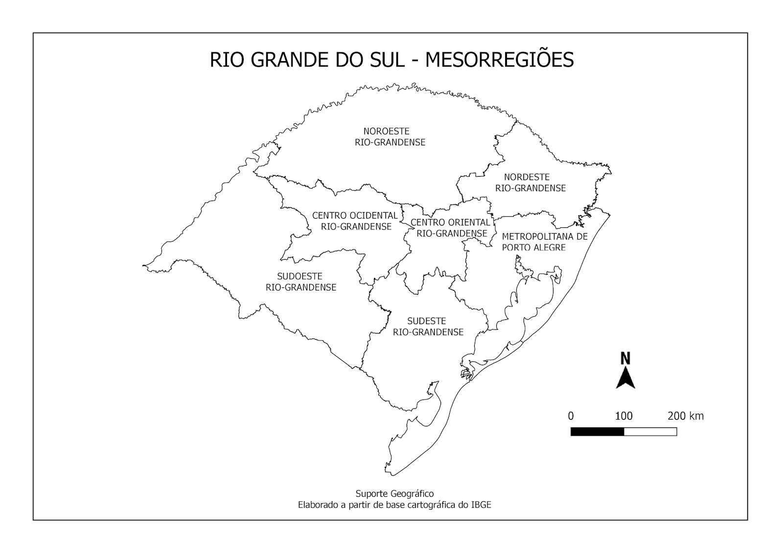 MAPAS MESORREGIÕES DO RIO GRANDE DO SUL