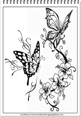 printable coloring sheets butterfly for seniors