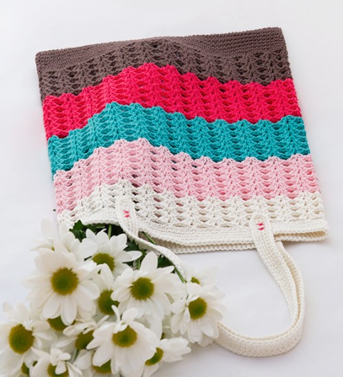 Spring Crochet Tote Bag - Free Pattern