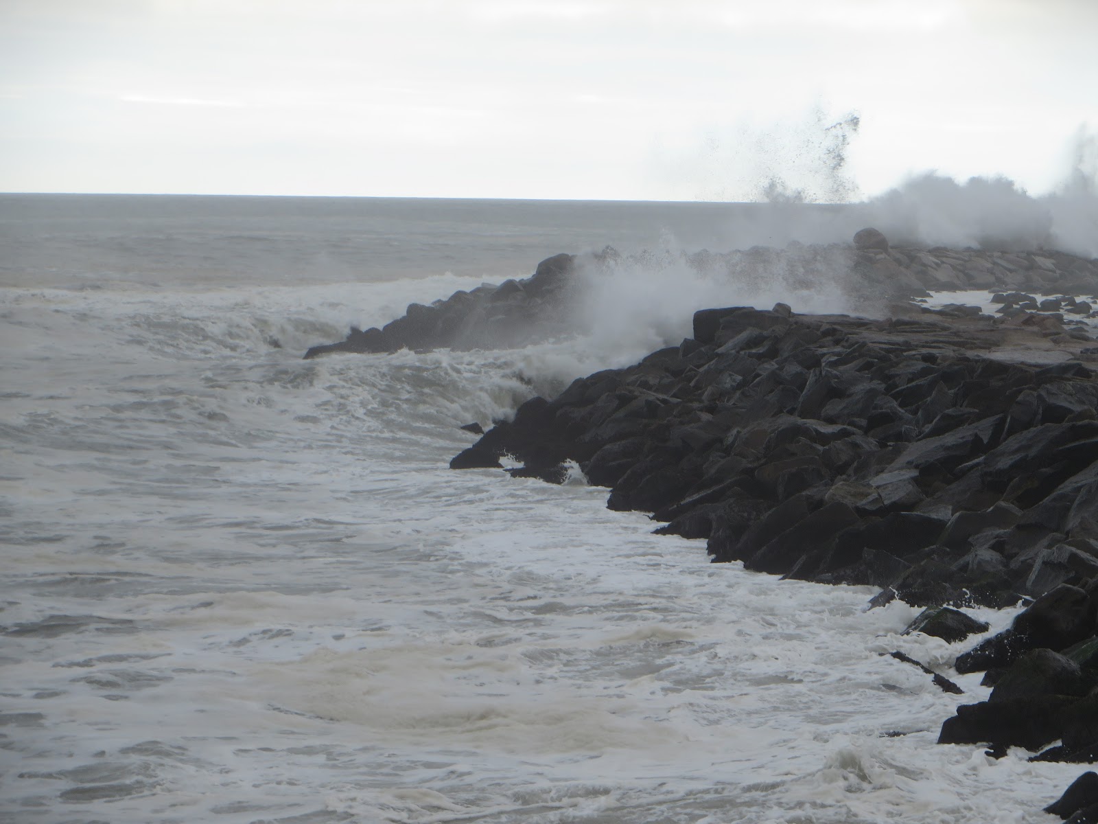 Rhode Island Striped Bass Huge Waves Pummel RI Oceanfront