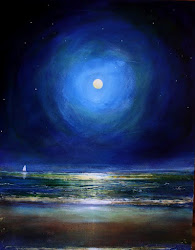 moonlight paintings spiritual nighttime painting beach seascape artist toni grote moon june acrylic seascapes reflection dailypainters marrakech clements geraniums justin