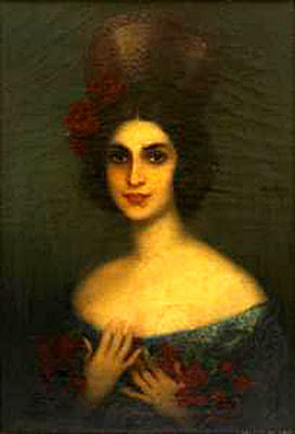 Joven Con Peineta Victor Moya Calvo, Pintor Valenciano, Pintura Valenciana