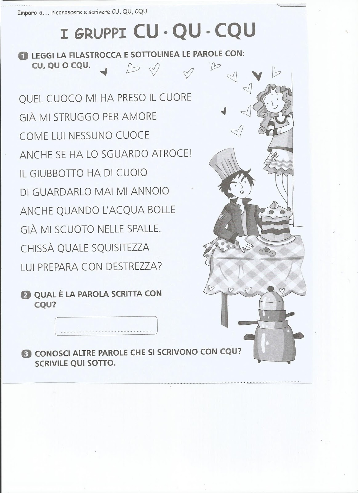 Italiano classe prima dettai GLI; esercizi su cu/qu/cqu. Compiti per il 4 maggio Italiano classe prima dettai GLI; esercizi su cu/qu/cqu. Compiti per il 4 maggio