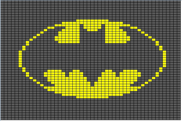 Butterfly's Creations: Superhero Afghan: Batman (Block 1)