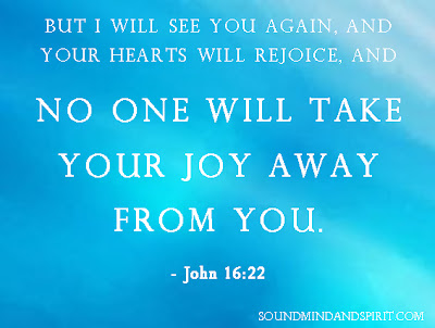 John 16:22 No one will take your joy away from you John 16:22 No one will take your joy away from you