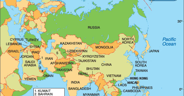 Political Map Of Asia Free Printable Maps