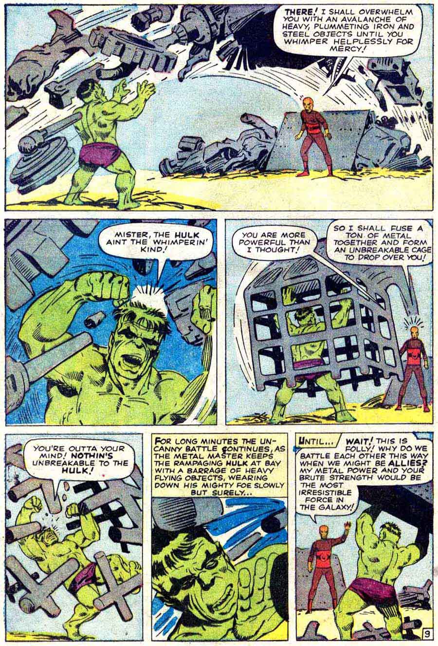 Incredible Hulk v1 #6 marvel silver age 1960s comic book page art by Steve Ditko